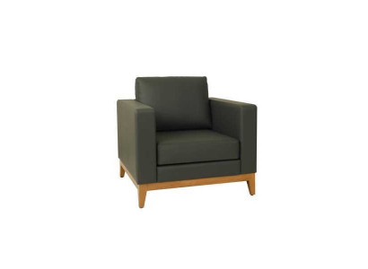 Fauteuil de relaxation de designer vert foncé pour un seul occupant, fauteuil de relaxation de bureau 1 place.